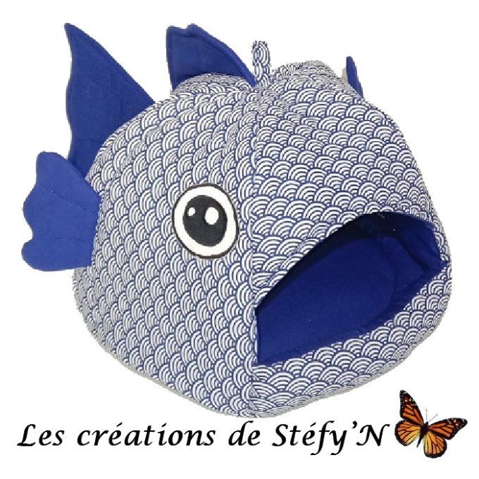 Cabane POISSON BLEU 35x24cm