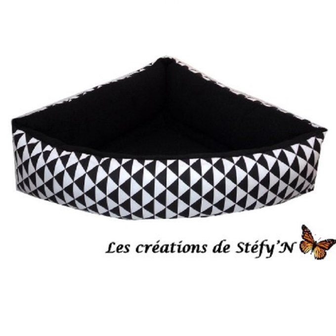 couffin d'angle boudin en 2 parties coton + polaire