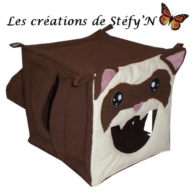 Cube FUFU multi-faces marron