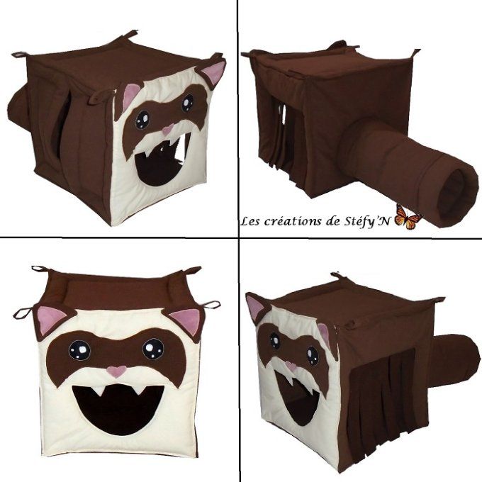 Cube FUFU multi-faces marron