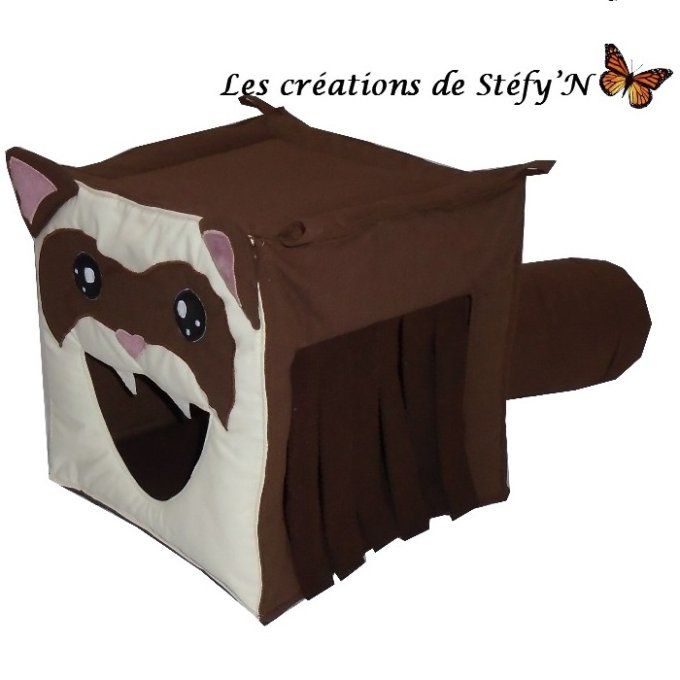 Cube FUFU multi-faces marron