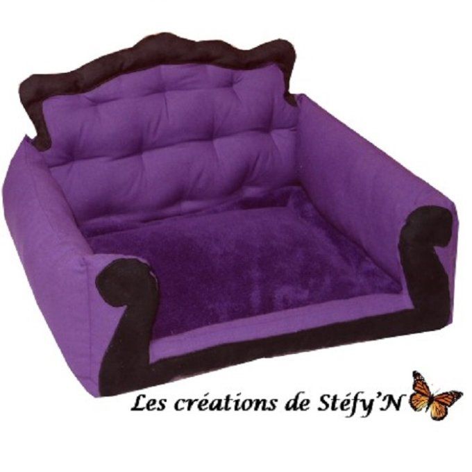 canapé baroque violet noir